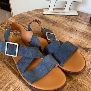 Korkease Navy Suede Sandals NEW from Nordstrom 9